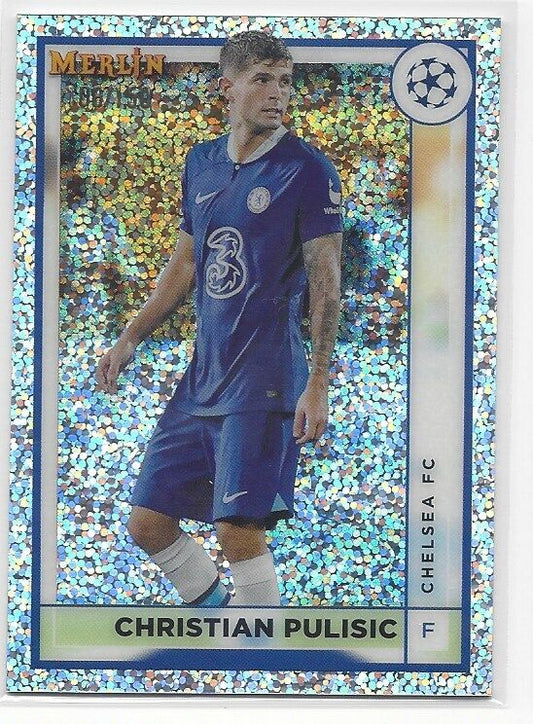 CHRISTIAN PULISIC 2022-23 TOPPS MERLIN CHROME SPECKLE REFRACTOR #D 108/150