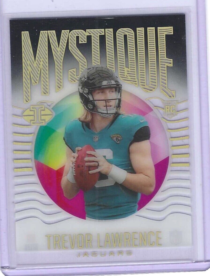 TREVOR LAWRENCE 2021 PANINI ILLUSIONS MYSTIQUE BLACK ACETATE ROOKIE RC #D 41/50