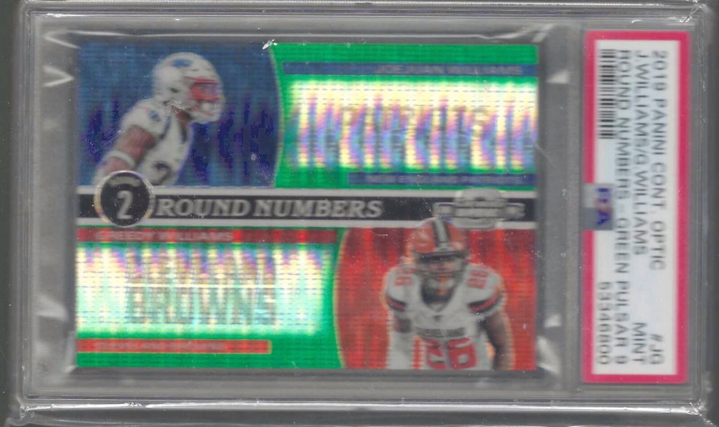 MIKE WILLIAMS 2019 CONTENDERS OPTIC ROUND NUMBERS GREEN PULSAR /27 PSA 9 POP 1/1