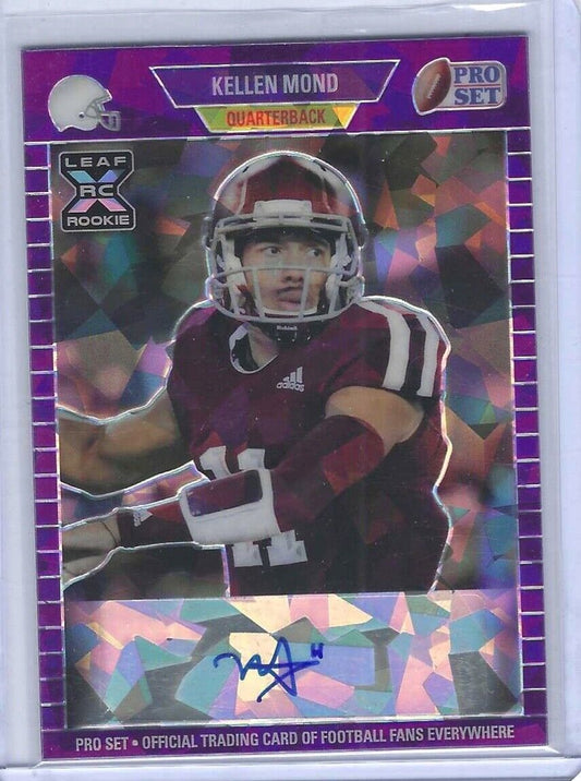 KELLEN MOND 2021 LEAF PRO SET PURPLE CRACKED ICE ROOKIE AUTO RC #D 5/30