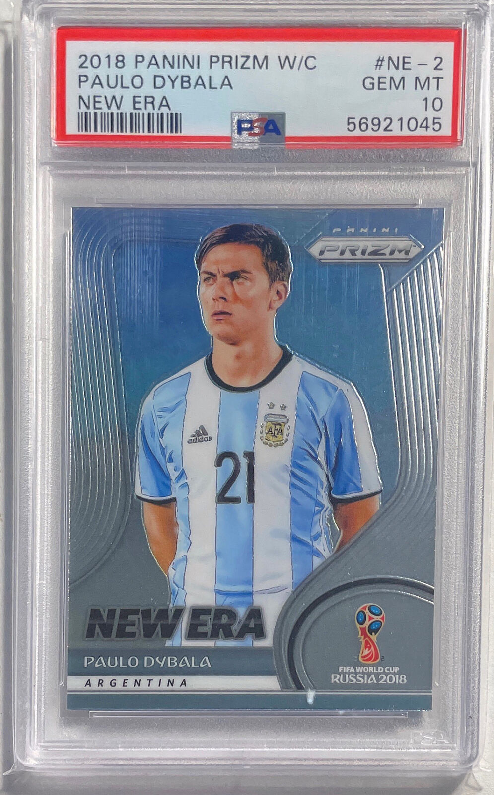 PAULO DYBALA 2018 PANINI PRIZM WORLD CUP NEW ERA #NE-2 PSA 10 GEM MINT POP 10
