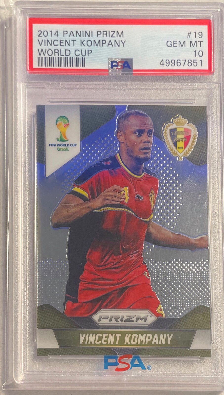 VINCENT KOMPANY 2014-15 PANINI PRIZM WORLD CUP #19 PSA 10 GEM MINT POP 40