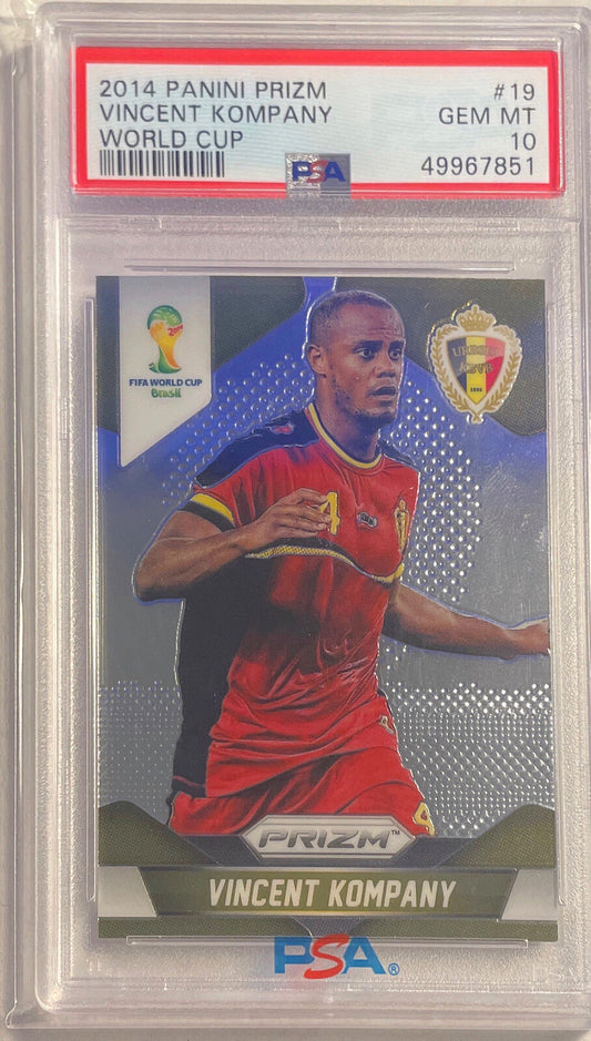 VINCENT KOMPANY 2014-15 PANINI PRIZM WORLD CUP #19 PSA 10 GEM MINT POP 40