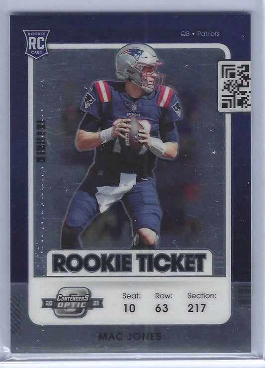 MAC JONES 2021 PANINI OPTIC CONTENDERS ROOKIE TICKET RC #82