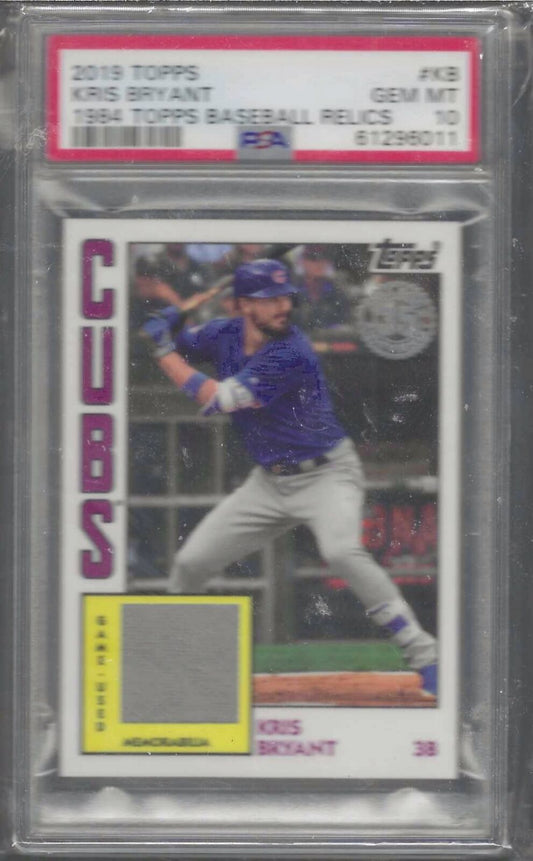 KRIS BRYANT 2019 TOPPS 1984 TOPPS BASEBALL JERSEY PSA 10 GEM MINT POP 3