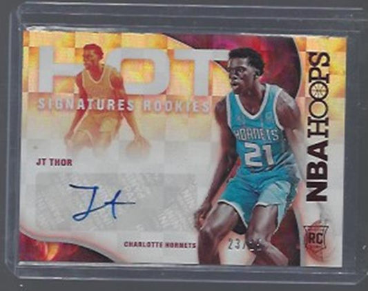 JT THOR 2021-22 PANINI NBA HOOPS RED HOT SIGNATURES ROOKIE AUTO RC #D 23/25