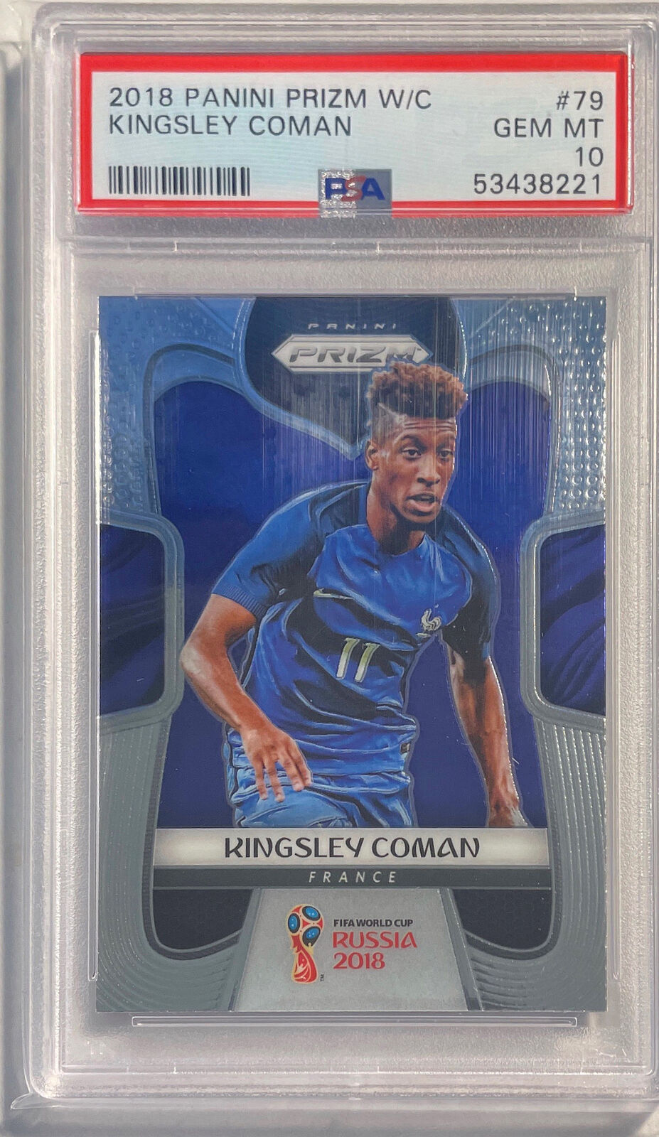 KINGSLEY COMAN 2018 PANINI PRIZM WORLD CUP #79 PSA 10 GEM MINT