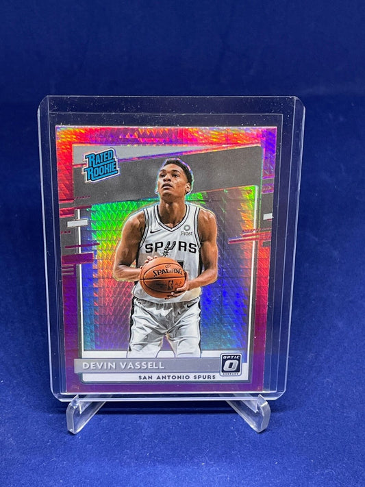 DEVIN VASSELL 2019-20 PANINI DONRUSS OPTIC RATED ROOKIE PINK HYPER HOLO RC #161