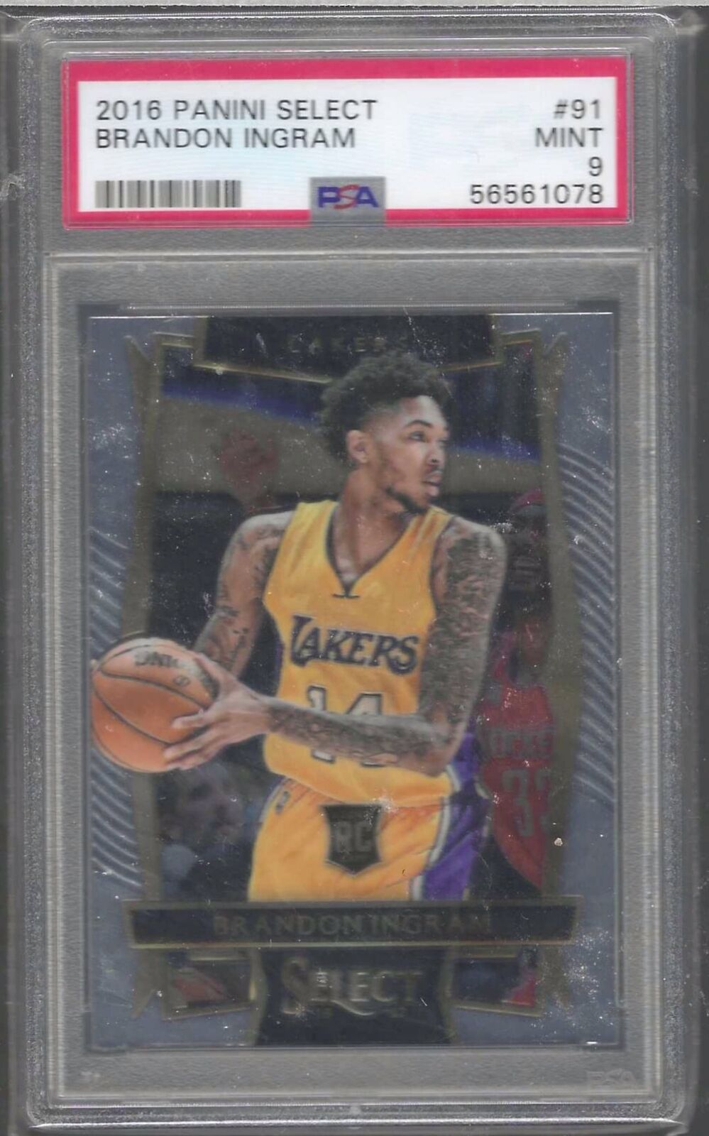 BRANDON INGRAM 2016 PANINI SELECT ROOKIE RC #91 PSA 9 MINT