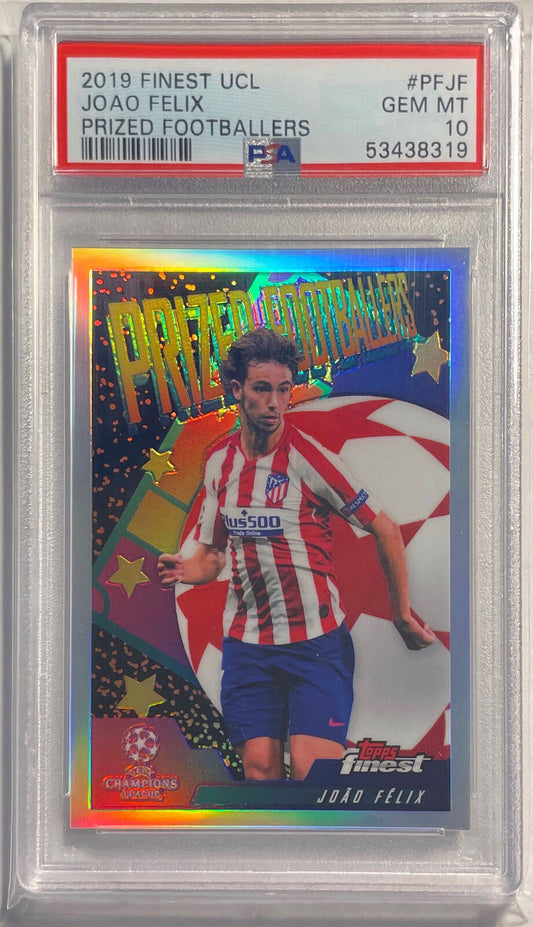JOAO FELIX 2019 TOPPS FINEST UCL PRIZED FOOTBALLERS #PFJF PSA 10 GEM MINT POP 76