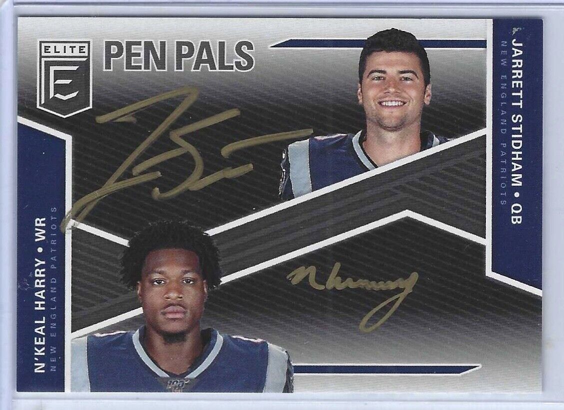 JARRETT STIDHAM N'KEAL HARRY 2019 ELITE PEN PALS GOLD INK DUAL AUTO RC #PPD-NE