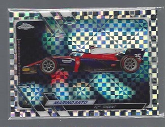 MARINO SATO 2021 TOPPS CHROME FORMULA 1 F1 CHECKERED FLAG REFRACTOR #134