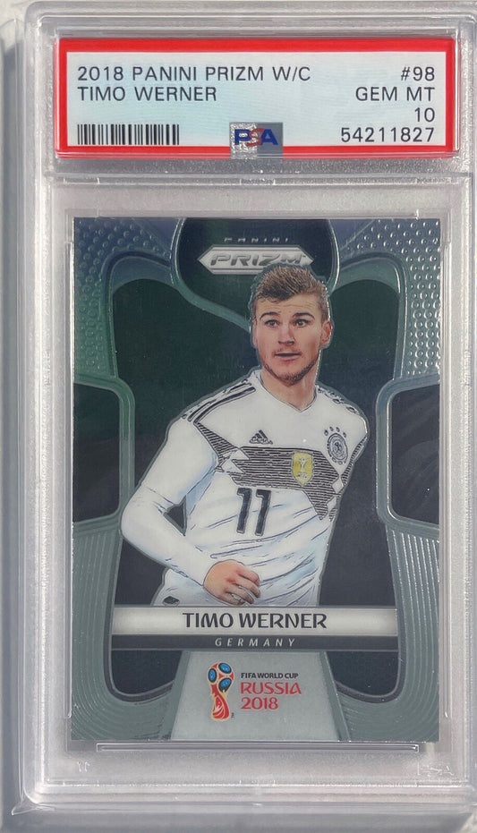 TIMO WERNER 2018 PANINI PRIZM WORLD CUP RC #98 PSA 10 GEM MINT