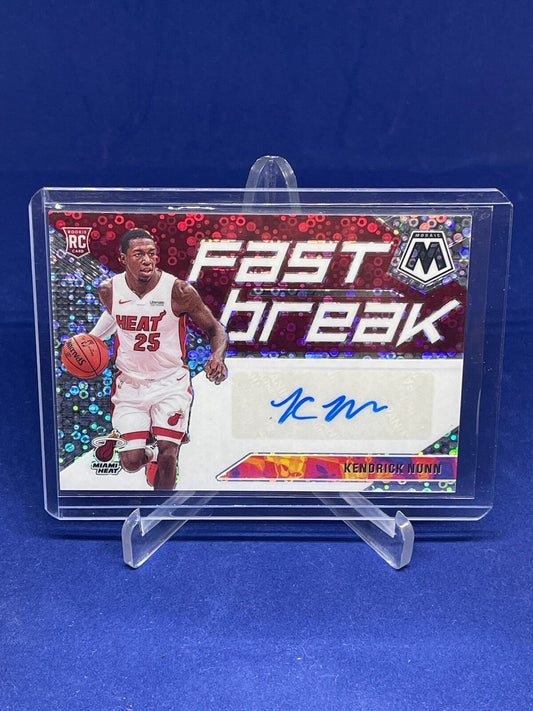 KENDRICK NUNN 2019-20 PANINI MOSAIC FAST BREAK PRIZM AUTO ROOKIE RC
