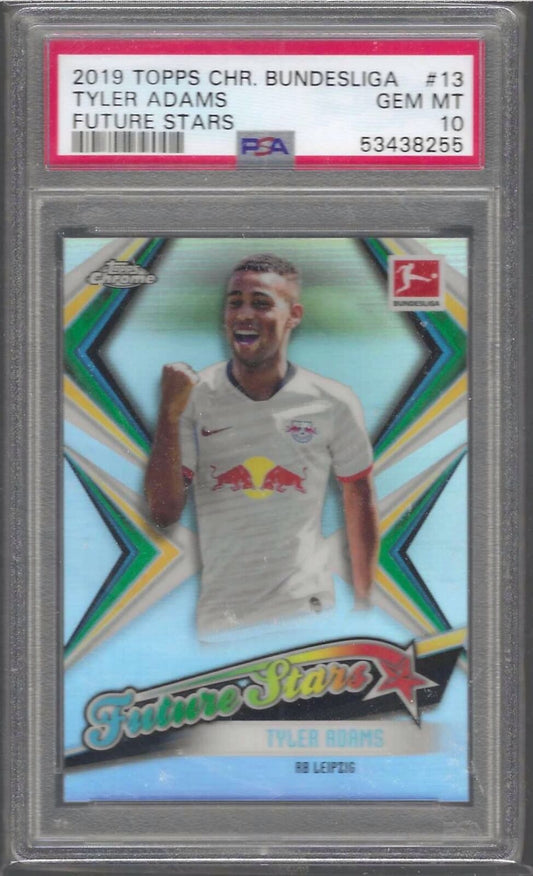 TYLER ADAMS 2019-20 TOPPS CHROME BUNDESLIGA FUTURE STARS REFRACTOR RC PSA 10 GEM