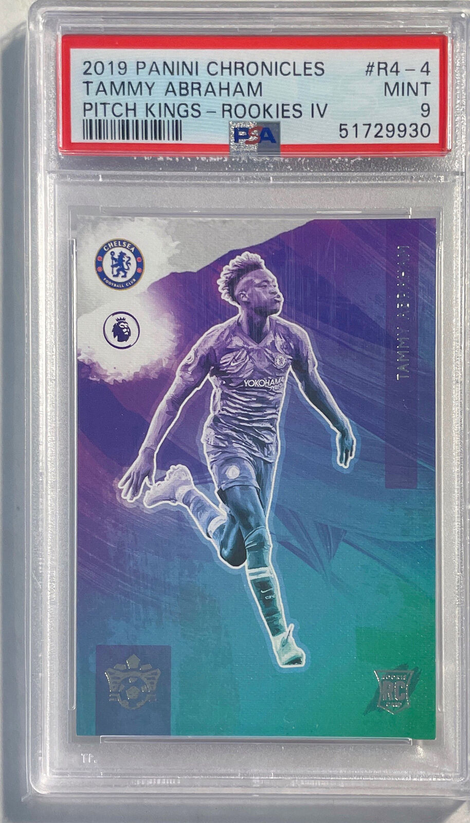 TAMMY ABRAHAM 2019 PANINI CHRONICLES PITCH KINGS IV RC #R4-4 PSA 9 MINT POP 16