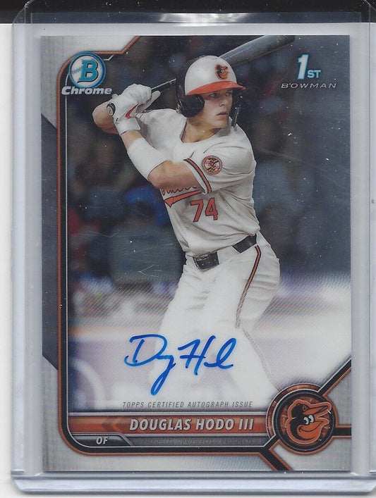 DOUGLAS HODO III 2022 BOWMAN DRAFT CHROME 1ST PROSPECT ON CARD AUTO