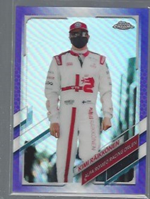 KIMI RAIKKONEN 2021 TOPPS CHROME FORMULA 1 F1 PURPLE REFRACTOR #D 174/399