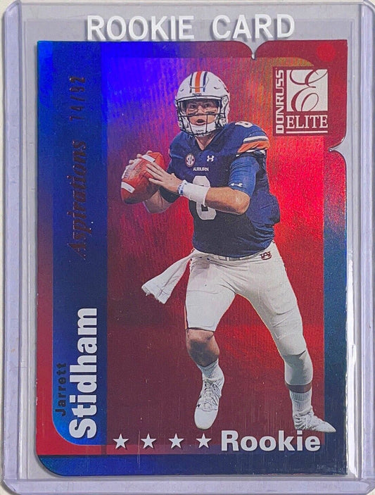 JARRETT STIDHAM 2019 PANINI DONRUSS ELITE ASPIRATIONS RED DIE CUT RC #D 74/92