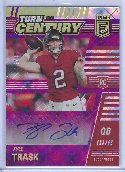 KYLE TRASK 2021 PANINI CHRONICLES DONRUSS ELITE PURPLE ROOKIE AUTO RC #D 35/49
