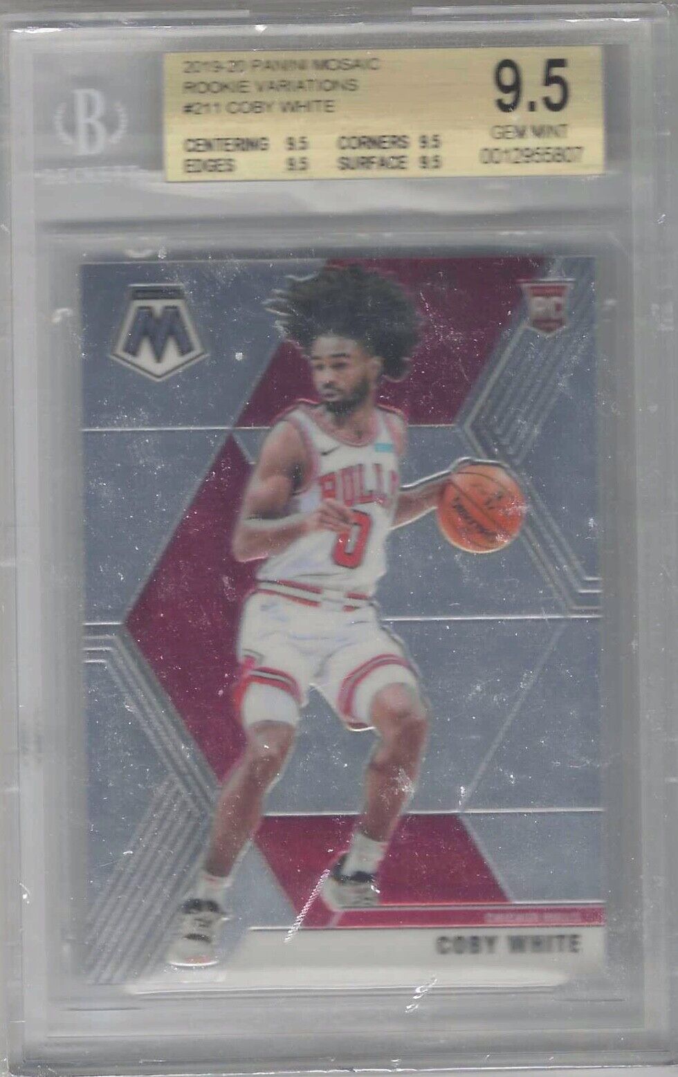 COBY WHITE 2019 PANINI MOSAIC ROOKIE VARIATION RC BGS 9.5 GEM MINT