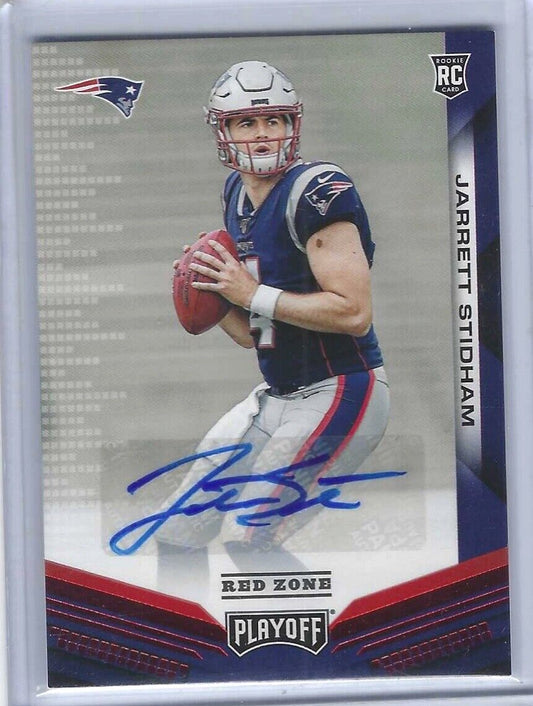 JARRETT STIDHAM 2019 PANINI PLAYOFF RED ZONE ROOKIE AUTO RC #224