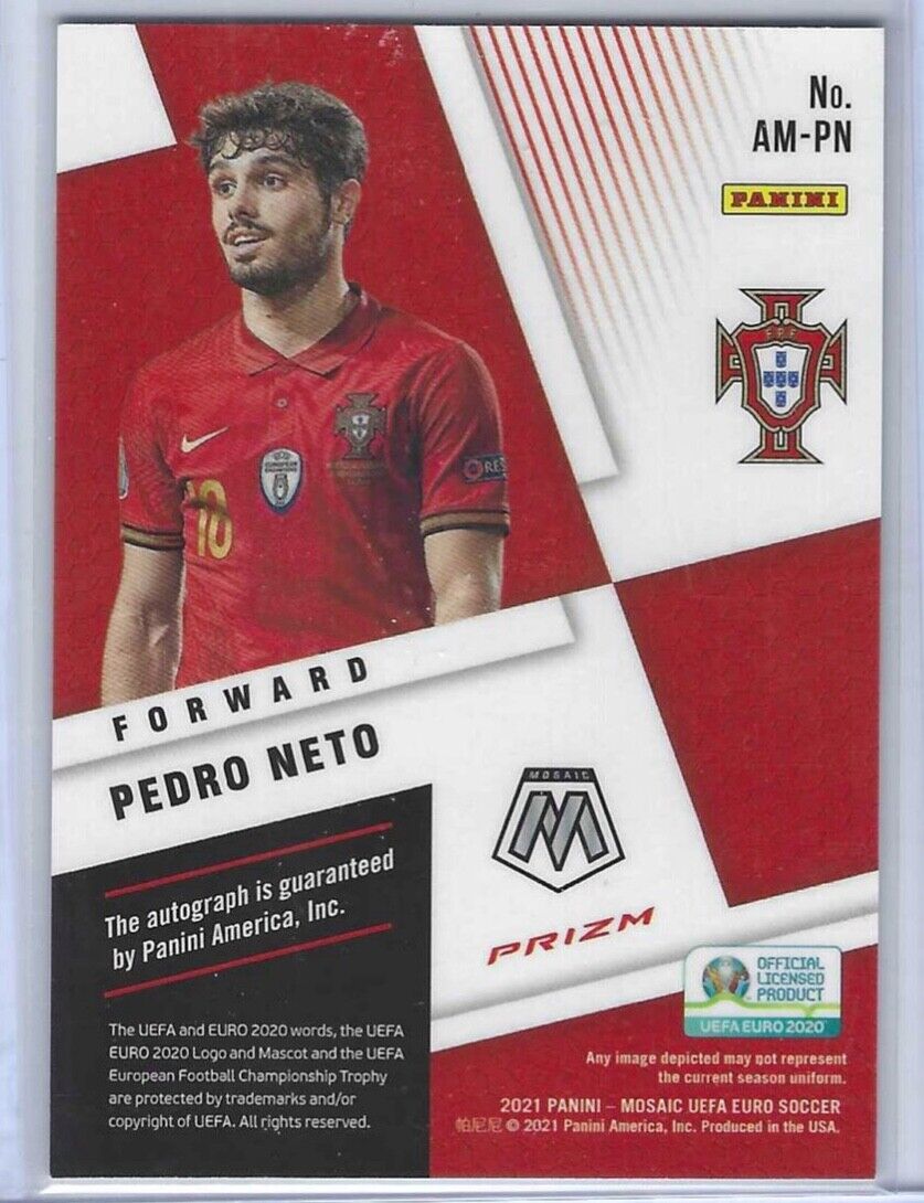 PEDRO NETO 2020-21 PANINI MOSAIC UEFA SILVER CIRCLES AUTO #AM-PN
