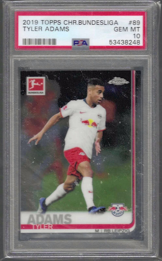 TYLER ADAMS 2019-20 TOPPS CHROME BUNDESLIGA RC PSA 10 GEM MINT