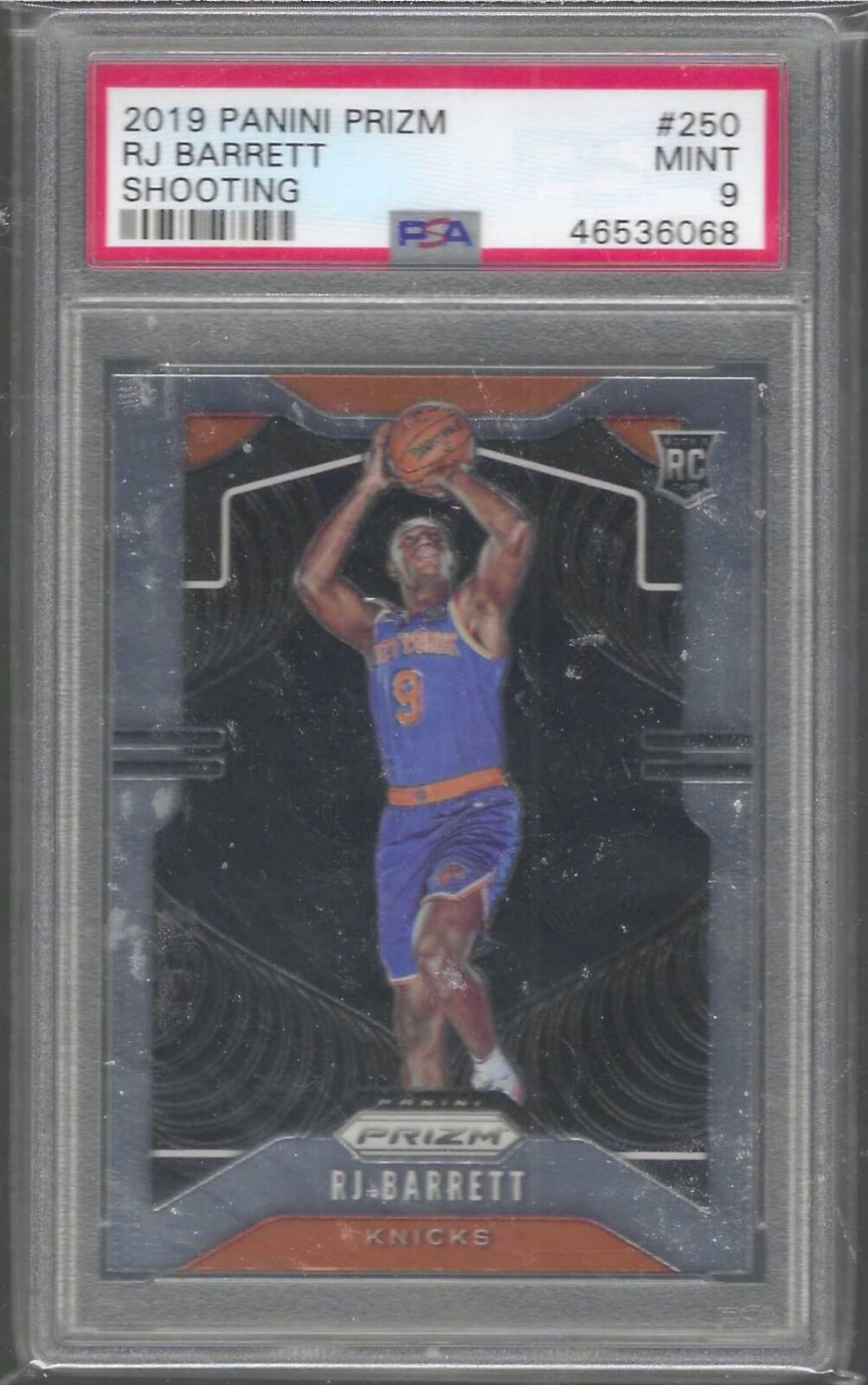 RJ BARRETT 2019 PANINI PRIZM SHOOTING VARIATION ROOKIE SSP RC PSA 9 MINT