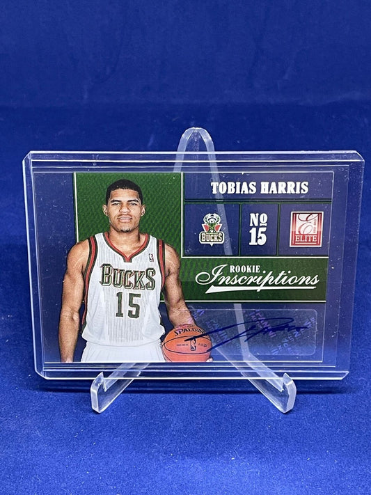 TOBIAS HARRIS 2012-13 PANINI ELITE ROOKIE INSCRIPTIONS AUTO ROOKIE RC #42