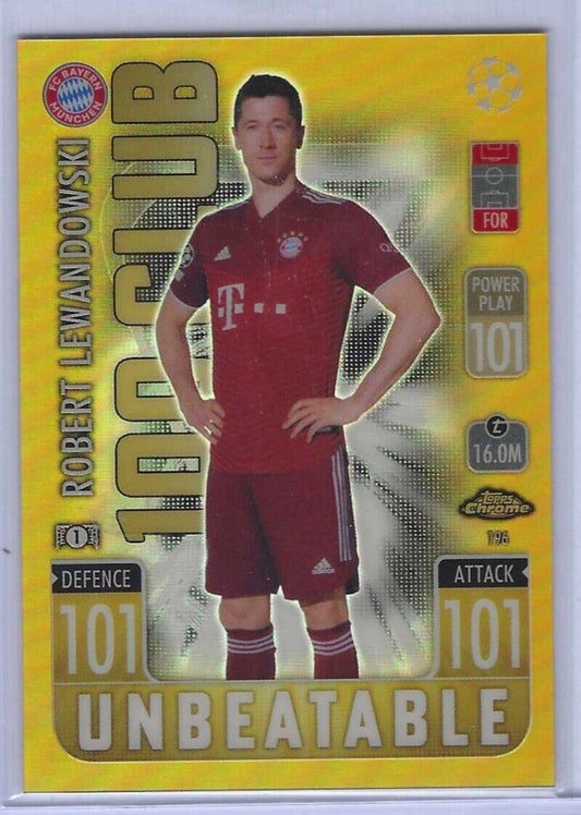 ROBERT LEWANDOWKSI 2019-20 TOPPS CHROME MATCH ATTAX GOLD REFRACTOR #D 17/50