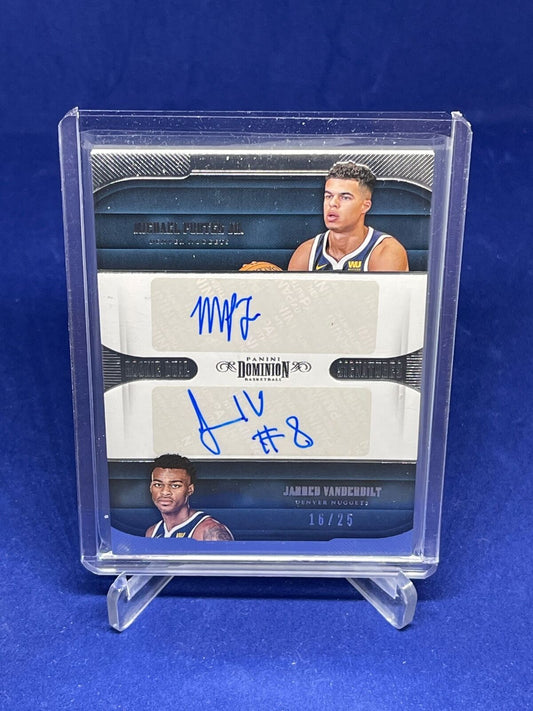 MICHAEL PORTER JR JARRED VANDERBILT 2018-19 DOMINION DUAL AUTO RC #D 16/25