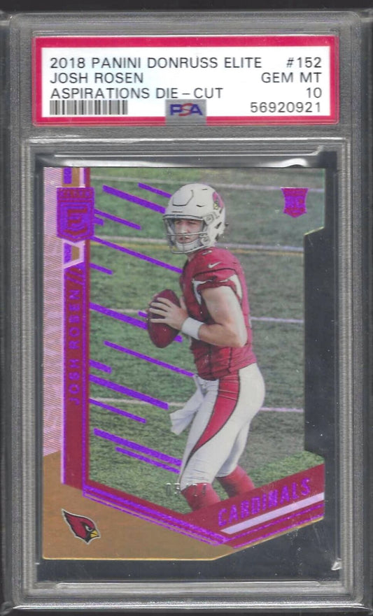 JOSH ROSEN 2018 PANINI DONRUSS ELITE ASPIRATIONS DIE CUT RC /24 PSA 10 POP 1/1