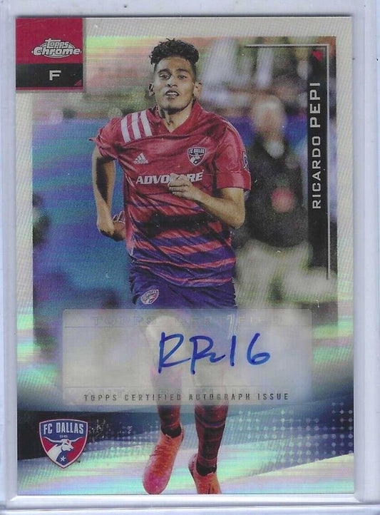 RICARDO PEPI 2020-21 TOPPS CHROME MLS ROOKIE REFRACTOR AUTO RC #174