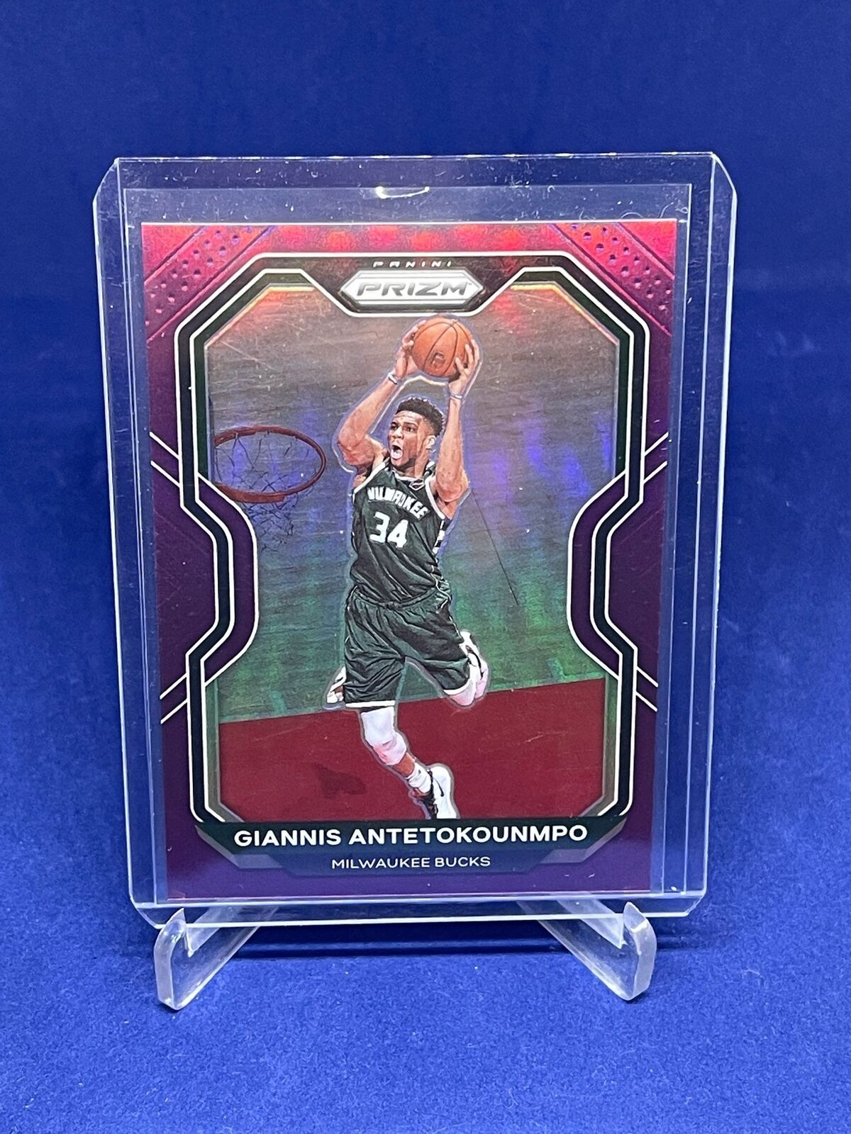 GIANNIS ANTETOKOUNMPO 2020-21 PANINI PRIZM PURPLE PRIZM #D 96/99