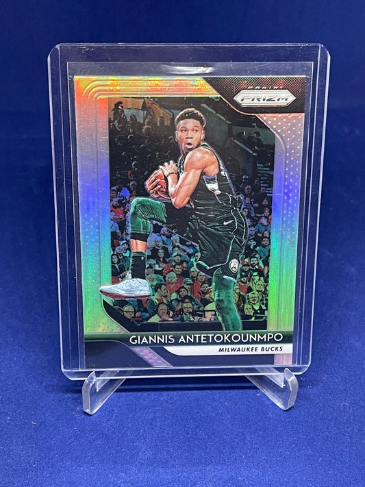 GIANNIS ANTETOKOUNMPO 2018-19 PANINI PRIZM SILVER PRIZM #296