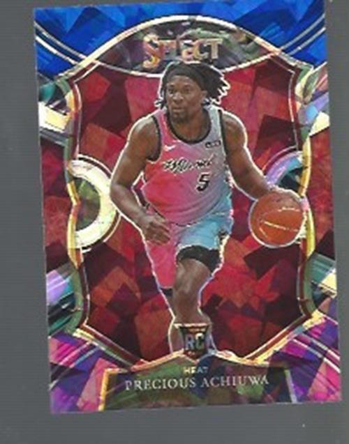 PRECIOUS ACHIUWA 2020-21 PANINI SELECT CRACKED ICE PRIZM RC #80