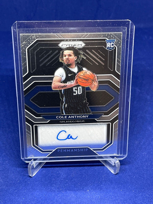 COLE ANTHONY 2020-21 PANINI PRIZM PENMANSHIP ROOKIE AUTO RC