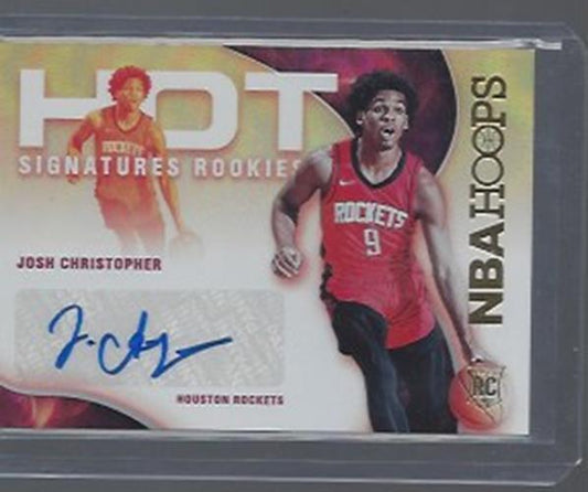 JOSH CHRISTOPHER 2021-22 PANINI NBA HOOPS HOT SIGNATURES ROCKETS ROOKIE AUTO RC