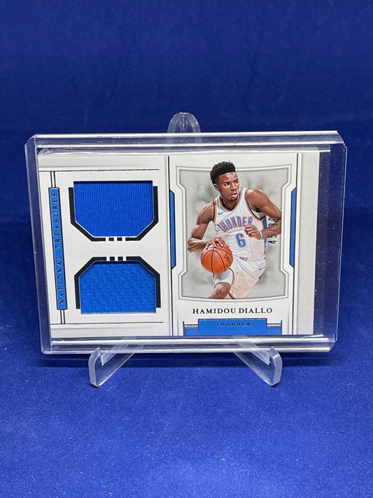 HAMIDOU DIALLO 2018-19 NATIONAL TREASURES DUAL JERSEY RC #D 45/99