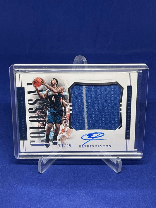 ELFRID PAYTON 2018-19 PANINI NATIONAL TREASURES COLOSSAL JERSEY AUTO #D 47/99