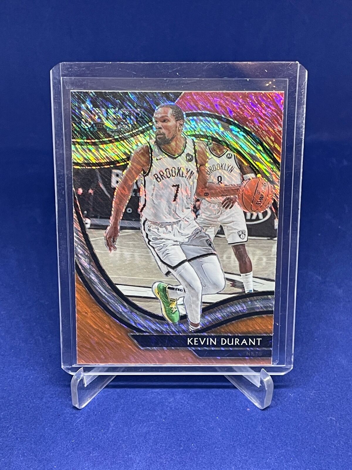 KEVIN DURANT 2020-21 PANINI SELECT COURTSIDE TRI COLOR SHIMMER PRIZM #259
