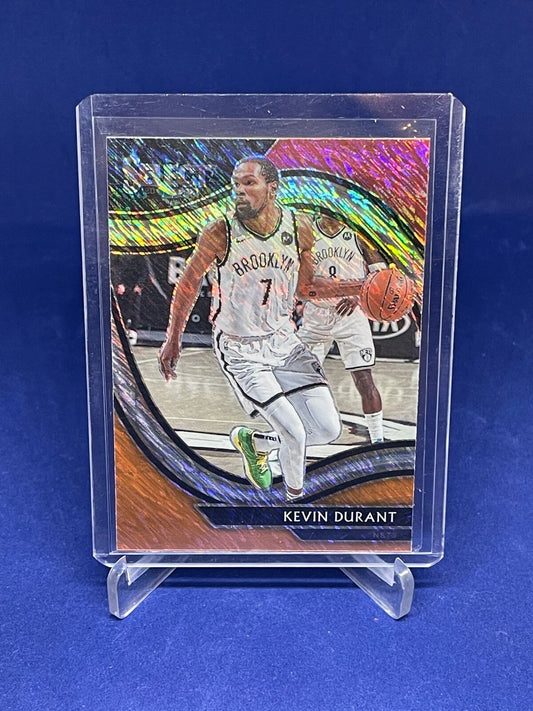 KEVIN DURANT 2020-21 PANINI SELECT COURTSIDE TRI COLOR SHIMMER PRIZM #259