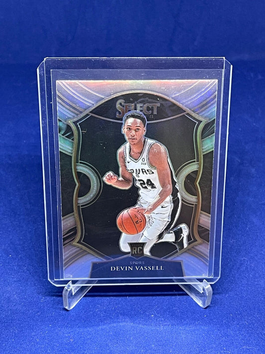 DEVIN VASSELL 2020-21 PANINI SELECT CONCOURSE SILVER PRIZM ROOKIE RC #71