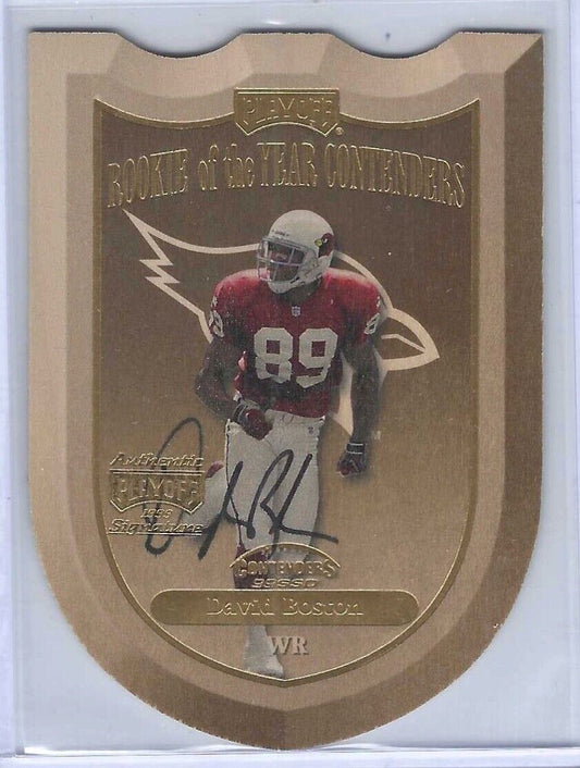 DAVID BOSTON 1999 PLAYOFF CONTENDERS WOOD DIE CUT ROOKIE ROY AUTO RC #D 10/100