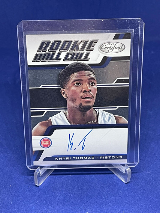 KHYRI THOMAS 2018-19 PANINI CERTIFIED ROOKIE ROLL CALL AUTO RC