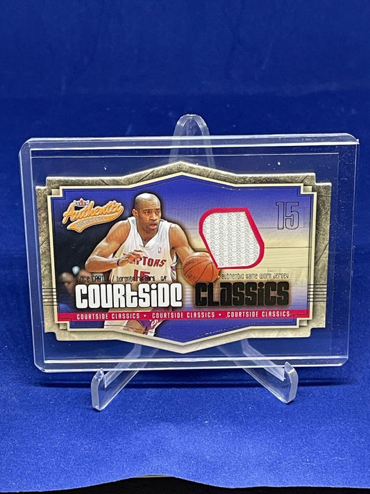 VINCE CARTER 2003-04 FLEER COURTSIDE CLASSICS DIE CUT JERSEY CARD