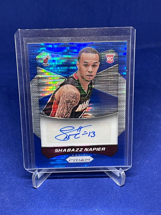 SHABAZZ NAPIER 2014-15 PANINI PRIZM BLUE PULSAR PRIZM AUTO RC #D 135/249