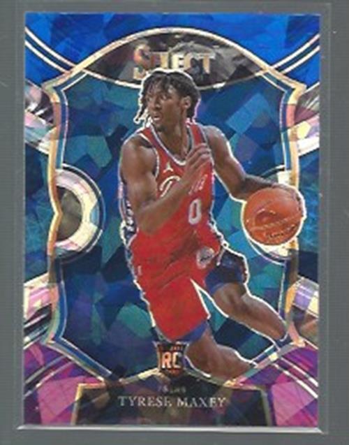 TYRESE MAXEY 2020-21 PANINI SELECT CRACKED ICE PRIZM RC #81