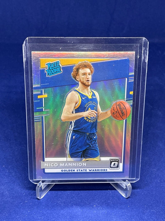 NICO MANNION 2019-20 PANINI DONRUSS OPTIC RATED ROOKIE SILVER PRIZM HOLO RC #190